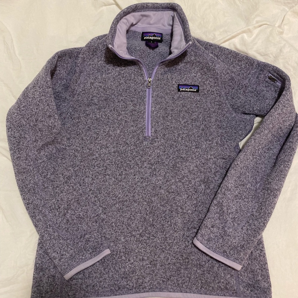 Purple fleece Patagonia quarter-zip